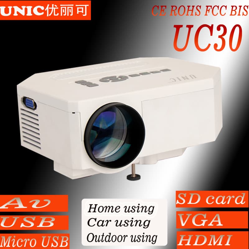 Outdoor projector uc30mobile power supply portable projector